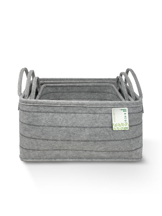 Bundle Bins 1 - 3x Felt  Storage Bins