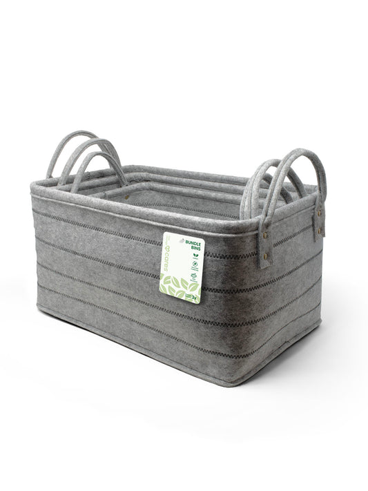 Bundle Bins 1 - 3x Felt  Storage Bins