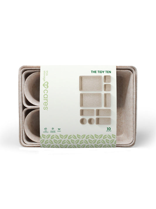 Tidy Ten - 10x Drawer Organizers - Ivory